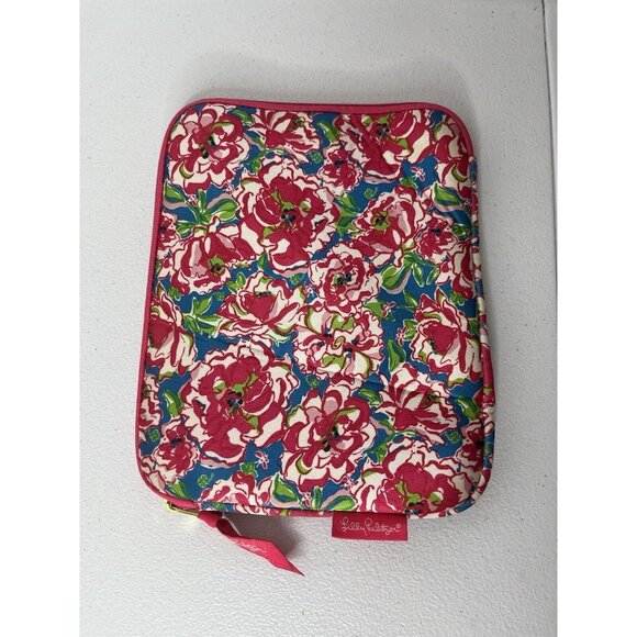 Lilly Pulitzer Lucky Charms Tablet iPad Soft Sleeve Cover With Earbud Pocket - Picture 2 of 8